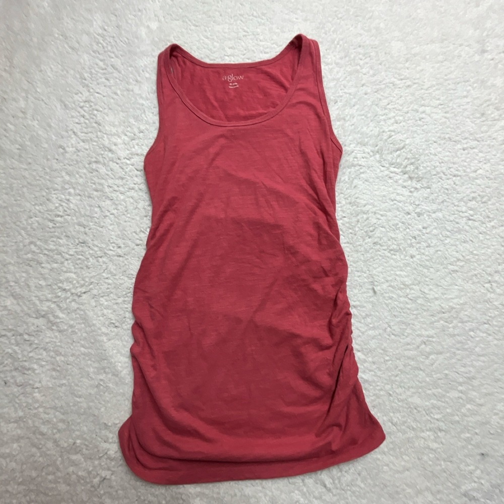 a:glow Red Sleeveless Scoop Neck Pullover Maternity Tank Top Size M